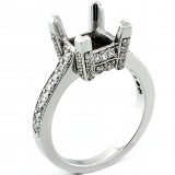 0.60 cts Engagment Ring Setting , set in 14k white gold